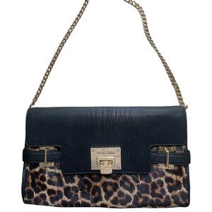 Michael Kors Hamilton Leopard Haircalf Chain Shoulder Bag and Clutch
